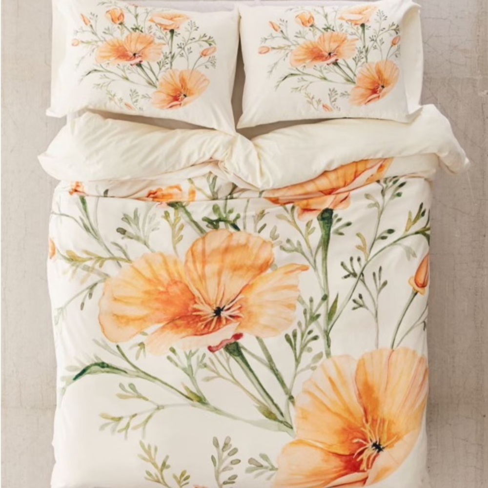 Shealeen Louise for Deny California Poppies duvet cover size King